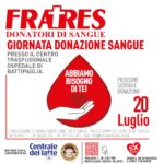 Prossima Giornata di Donazione Sangue Domenica 20 Luglio. Sei invitato, non occorre prenotarsi!